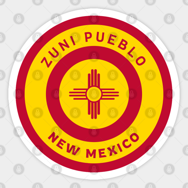 Zuni Pueblo New Mexico Zia Flag Bullseye Zuni Pueblo New Mexico